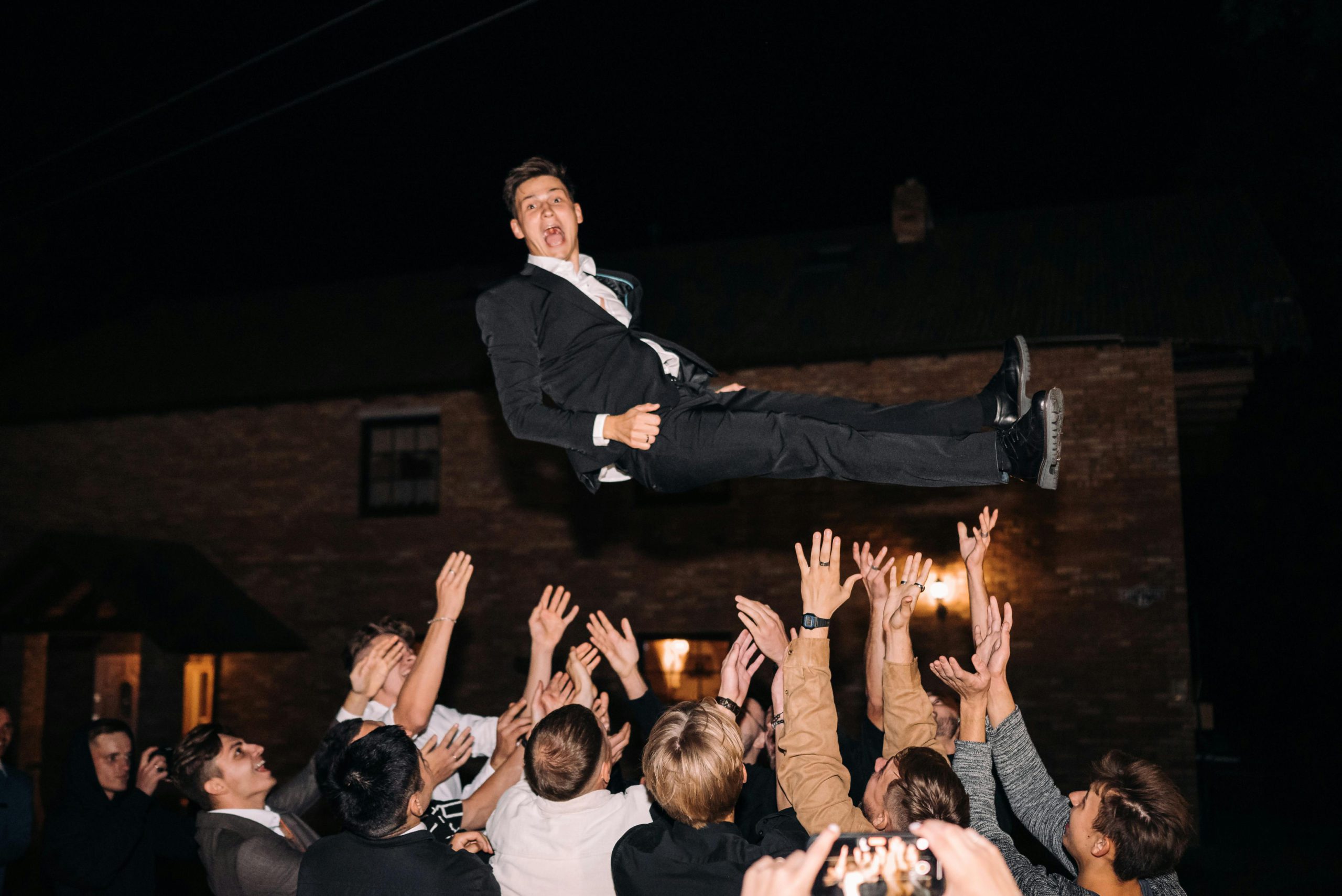 Groom in the air